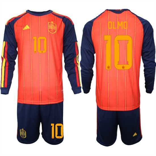 Men's Spain #10 OLMO National Team FIFA x World Cup 2026 Long Sleeve Home Red On Field Jerseys,We sell and wholesale Men's Spain #10 OLMO National Team FIFA x World Cup 2026 Long Sleeve Home Red On Field Jerseys on line form chian!