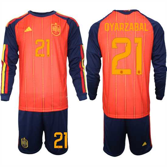 Men's Spain #21 OYARZABAL National Team FIFA x World Cup 2026 Long Sleeve Home Red On Field Jerseys,We sell and wholesale Men's Spain #21 OYARZABAL National Team FIFA x World Cup 2026 Long Sleeve Home Red On Field Jerseys on line form chian!