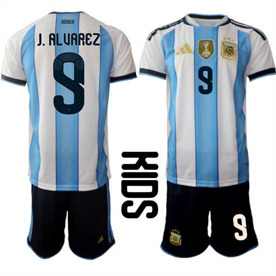 Youth Argentina #9 J.ALUAREZ National Team FIFA x World Cup 2026 Home White On Field Kids Jersey,We sell and wholesale Youth Argentina #9 J.ALUAREZ National Team FIFA x World Cup 2026 Home White On Field Kids Jersey on line form chian!