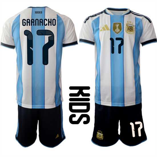 Youth Argentina #17 GARNACHO National Team FIFA x World Cup 2026 Home White On Field Kids Jersey,We sell and wholesale Youth Argentina #17 GARNACHO National Team FIFA x World Cup 2026 Home White On Field Kids Jersey on line form chian!