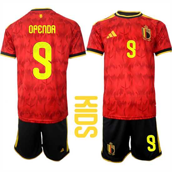 Youth Belgium #9 OPENDA National Team FIFA x World Cup 2026 Home Red On Field Kids Jersey,We sell and wholesale Youth Belgium #9 OPENDA National Team FIFA x World Cup 2026 Home Red On Field Kids Jersey on line form chian!