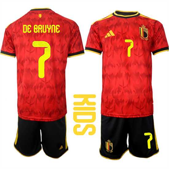 Youth Belgium #7 DE BAUYNE National Team FIFA x World Cup 2026 Home Red On Field Kids Jersey,We sell and wholesale Youth Belgium #7 DE BAUYNE National Team FIFA x World Cup 2026 Home Red On Field Kids Jersey on line form chian!