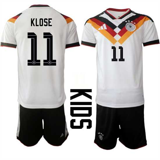 Youth Germany #11 KLOSE National Team FIFA x World Cup 2026 Home White On Field Kids Jersey,We sell and wholesale Youth Germany #11 KLOSE National Team FIFA x World Cup 2026 Home White On Field Kids Jersey on line form chian!