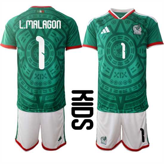 Youth Mexico #1 L.MALAGON National Team FIFA x World Cup 2026 Home Green On Field Kids Jersey,We sell and wholesale Youth Mexico #1 L.MALAGON National Team FIFA x World Cup 2026 Home Green On Field Kids Jersey on line form chian!