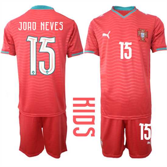 Youth Portugal #15 JOAO NEVES National Team FIFA x World Cup 2026 Home Red On Eusebio special edition Kids Jersey,We sell and wholesale Youth Portugal #15 JOAO NEVES National Team FIFA x World Cup 2026 Home Red On Eusebio special edition Kids Jersey on line form chian!