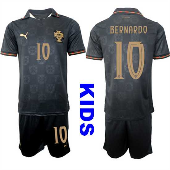 Youth Portugal #10 BERNARDO National Team FIFA x World Cup 2026 Away Gray On Eusebio special edition Kids Jersey,We sell and wholesale Youth Portugal #10 BERNARDO National Team FIFA x World Cup 2026 Away Gray On Eusebio special edition Kids Jersey on line form chian!