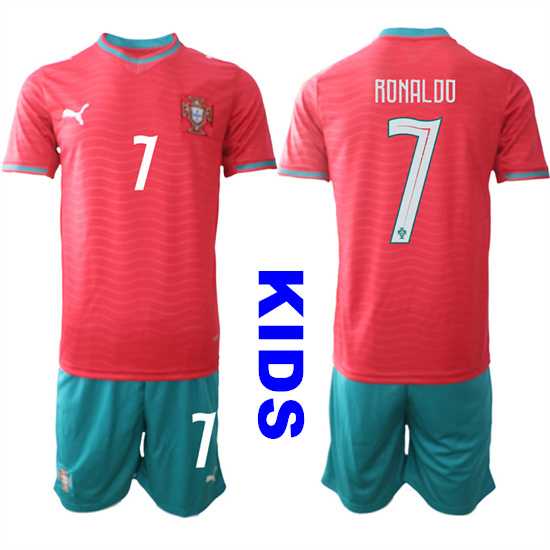 Youth Portugal #7 RONALDO National Team FIFA x World Cup 2026 Home Red On Eusebio special edition Kids Jerseys,We sell and wholesale Youth Portugal #7 RONALDO National Team FIFA x World Cup 2026 Home Red On Eusebio special edition Kids Jerseys on line form chian!