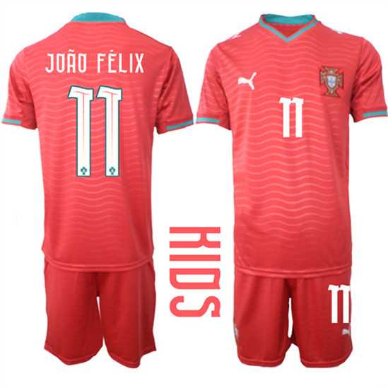 Youth Portugal #11 JOAO FELIX National Team FIFA x World Cup 2026 Home Red On Eusebio special edition Kids Jersey,We sell and wholesale Youth Portugal #11 JOAO FELIX National Team FIFA x World Cup 2026 Home Red On Eusebio special edition Kids Jersey on line form chian!