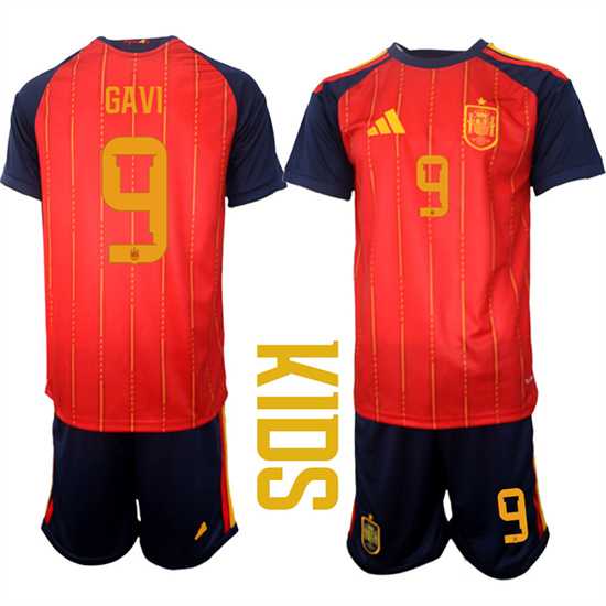 Youth Spain #9 GAVI National Team FIFA x World Cup 2026 Home Red On Field Kids Jerseys,We sell and wholesale Youth Spain #9 GAVI National Team FIFA x World Cup 2026 Home Red On Field Kids Jerseys on line form chian!