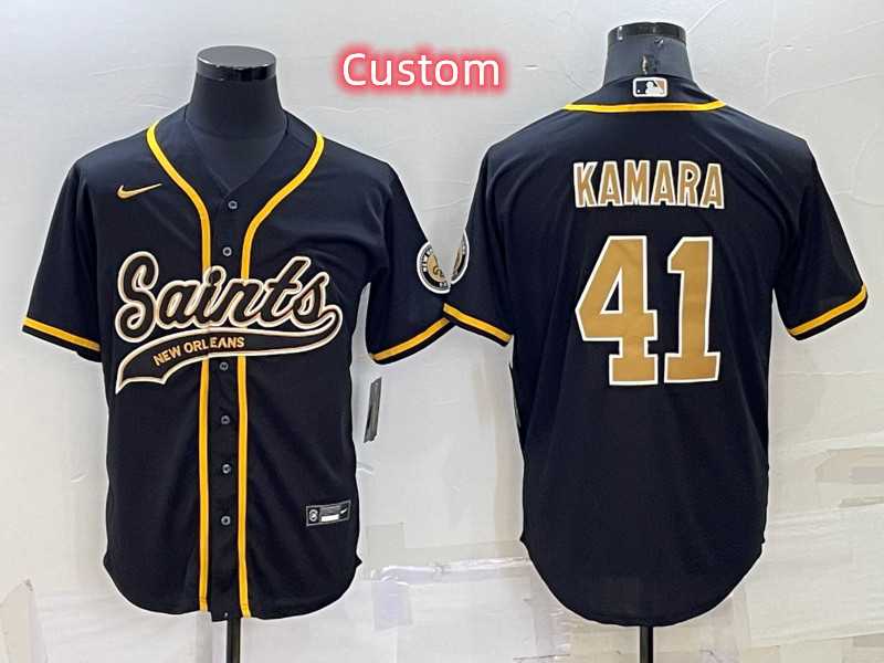 Custom Men's New Orleans Saints Black Cool Base Stitched Baseball Jersey,We sell and wholesale Custom Men's New Orleans Saints Black Cool Base Stitched Baseball Jersey on line form chian!