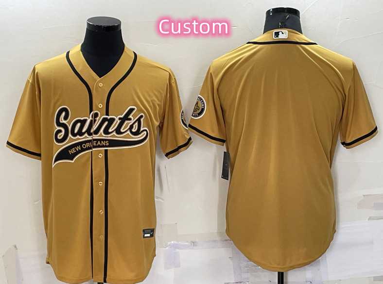 Custom Men's New Orleans Saints Gold Cool Base Stitched Baseball Jersey,We sell and wholesale Custom Men's New Orleans Saints Gold Cool Base Stitched Baseball Jersey on line form chian!