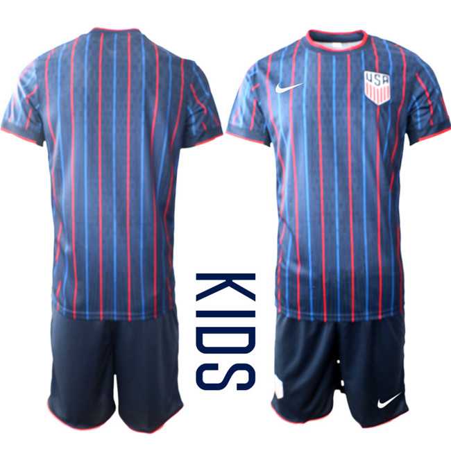 Youth United States Custom Blue 2026 World Cup Away Soccer Jersey Suit,We sell and wholesale Youth United States Custom Blue 2026 World Cup Away Soccer Jersey Suit on line form chian!