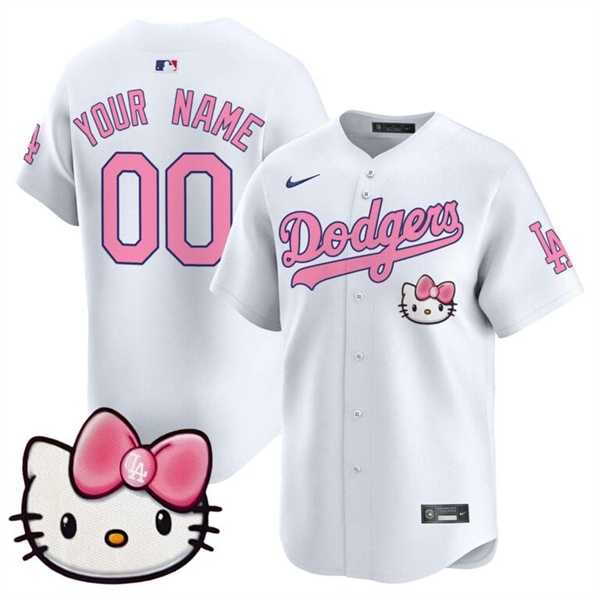Men's Los Angeles Dodgers ACTIVE PLAYER Custom White 2025 Hello Kitty Vapor Premier Limited Stitched Baseball Jersey,We sell and wholesale Men's Los Angeles Dodgers ACTIVE PLAYER Custom White 2025 Hello Kitty Vapor Premier Limited Stitched Baseball Jersey on line form chian!