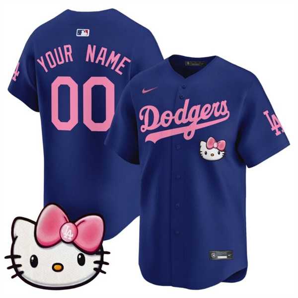 Men's Los Angeles Dodgers ACTIVE PLAYER Custom Royal 2025 Hello Kitty Vapor Premier Limited Stitched Baseball Jersey,We sell and wholesale Men's Los Angeles Dodgers ACTIVE PLAYER Custom Royal 2025 Hello Kitty Vapor Premier Limited Stitched Baseball Jersey on line form chian!