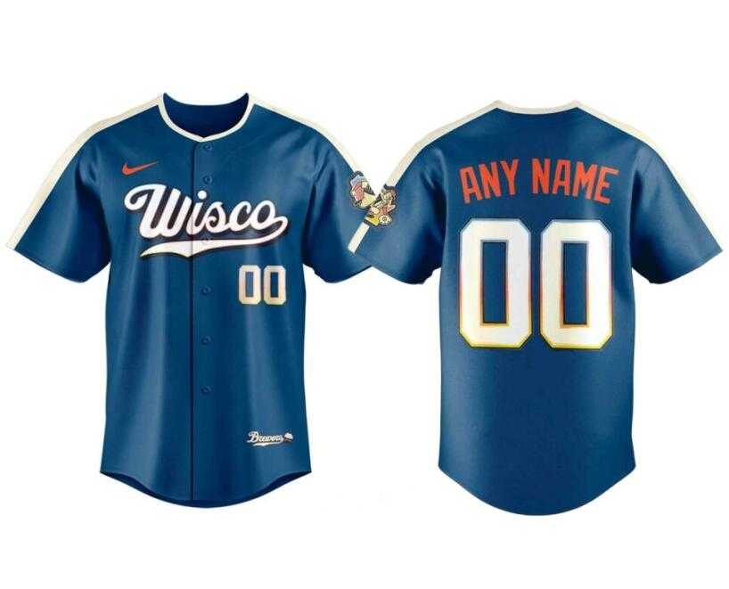 Men's Milwaukee Brewers Custom Mineral Blue 2026 City Connect Stadium Stitched Stitched Baseball Jersey,We sell and wholesale Men's Milwaukee Brewers Custom Mineral Blue 2026 City Connect Stadium Stitched Stitched Baseball Jersey on line form chian!