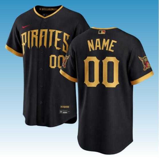 Men's Pittsburgh Pirates Custom Black 2026 City Connect Stadium Stitched Baseball Jersey,We sell and wholesale Men's Pittsburgh Pirates Custom Black 2026 City Connect Stadium Stitched Baseball Jersey on line form chian!