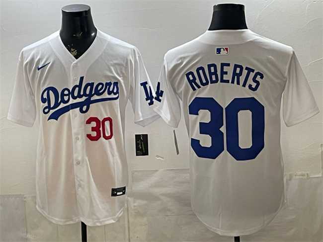 Men's Los Angeles Dodgers #30 Dave Roberts White 2026 Home Limited Stitched Jersey,We sell and wholesale Men's Los Angeles Dodgers #30 Dave Roberts White 2026 Home Limited Stitched Jersey on line form chian!