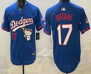 Men's Los Angeles Dodgers #17 Shohei Ohtani Blue Hello Kitty 2025 World Series Champions Limited Jersey,We sell and wholesale Men's Los Angeles Dodgers #17 Shohei Ohtani Blue Hello Kitty 2025 World Series Champions Limited Jersey on line form chian!
