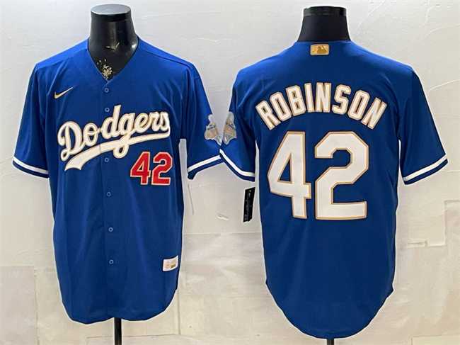 Men's Los Angeles Dodgers #42 Jackie Robinson Royal 2026 Alternate Gold Collection Stadium Stitched Jersey,We sell and wholesale Men's Los Angeles Dodgers #42 Jackie Robinson Royal 2026 Alternate Gold Collection Stadium Stitched Jersey on line form chian!