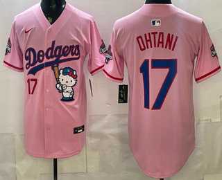 Men's Los Angeles Dodgers #17 Shohei Ohtani Pink Hello Kitty 2025 World Series Champions Limited Jersey,We sell and wholesale Men's Los Angeles Dodgers #17 Shohei Ohtani Pink Hello Kitty 2025 World Series Champions Limited Jersey on line form chian!