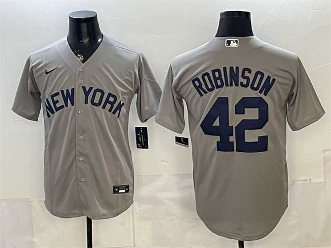 Men's New York Yankees #42 Jackie Robinson Grey Stitched Jersey,We sell and wholesale Men's New York Yankees #42 Jackie Robinson Grey Stitched Jersey on line form chian!