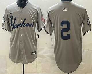 Men's New York Yankees #2 Derek Jeter Grey Without Name Limited Jersey,We sell and wholesale Men's New York Yankees #2 Derek Jeter Grey Without Name Limited Jersey on line form chian!