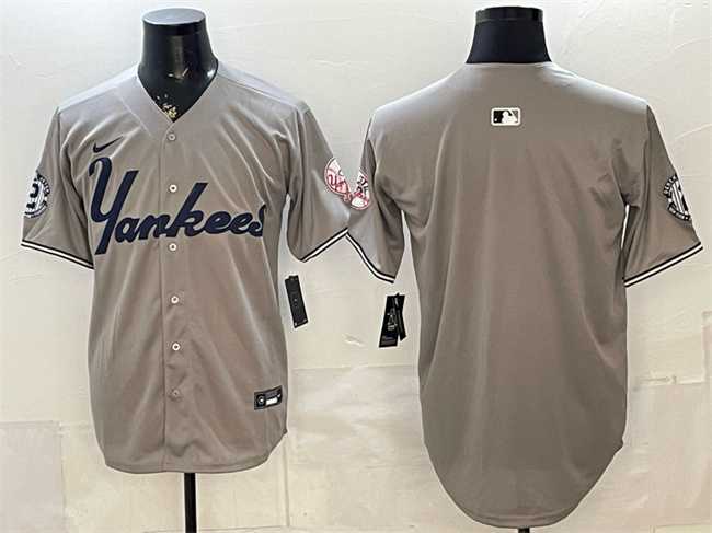 Men's New York Yankees Blank Grey With Patch Limited Stitched Jersey,We sell and wholesale Men's New York Yankees Blank Grey With Patch Limited Stitched Jersey on line form chian!