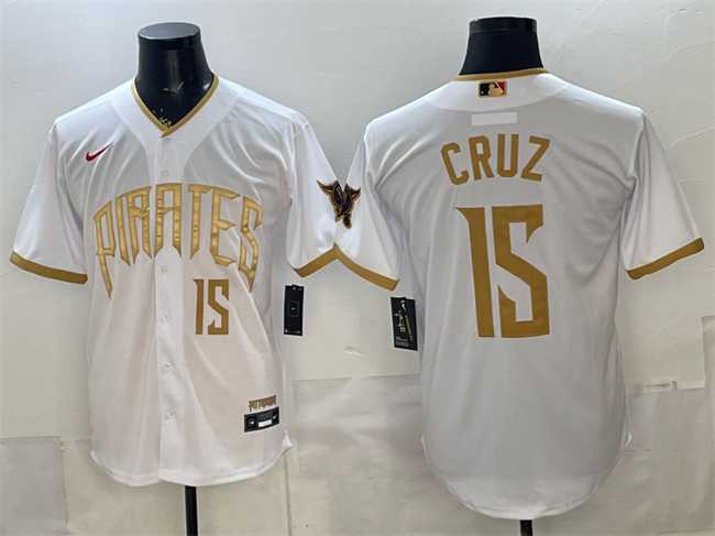 Men's Pittsburgh Pirates #15 Oswin Appollis White 2026 City Connect Stadium Stitched Jersey,We sell and wholesale Men's Pittsburgh Pirates #15 Oswin Appollis White 2026 City Connect Stadium Stitched Jersey on line form chian!