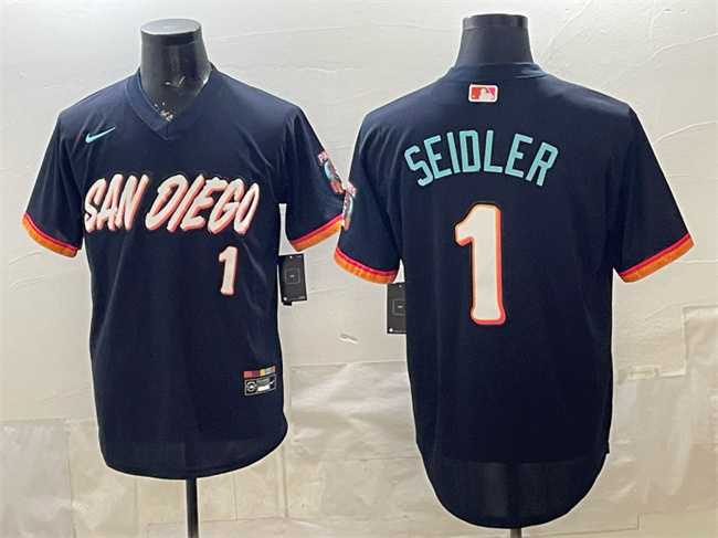 Men's San Diego Padres #1 Peter Seidler Obsidian 2026 City Connect Stadium Stitched Jersey,We sell and wholesale Men's San Diego Padres #1 Peter Seidler Obsidian 2026 City Connect Stadium Stitched Jersey on line form chian!