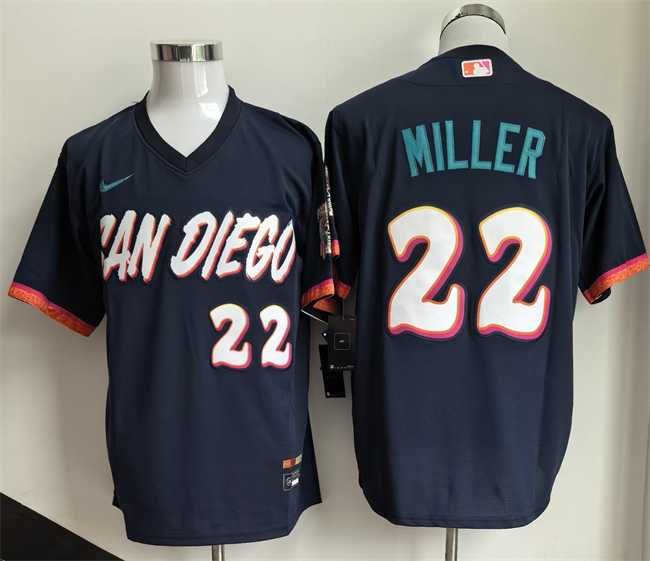 Men's San Diego Padres #22 Mason Miller Obsidian 2026 City Connect Stadium Stitched Jersey,We sell and wholesale Men's San Diego Padres #22 Mason Miller Obsidian 2026 City Connect Stadium Stitched Jersey on line form chian!