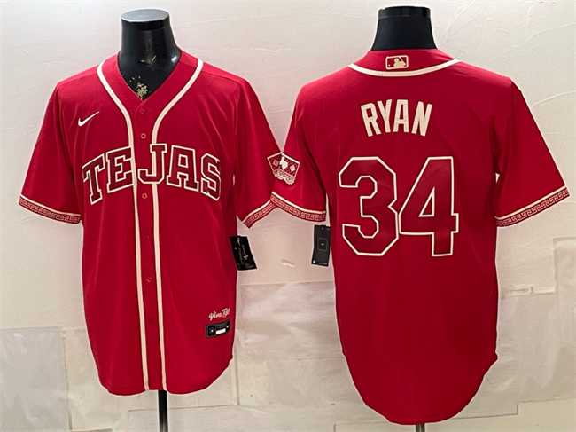 Men's Texas Rangers #34 Nolan Ryan Red 2026 City Connect Stadium Stitched Jersey,We sell and wholesale Men's Texas Rangers #34 Nolan Ryan Red 2026 City Connect Stadium Stitched Jersey on line form chian!