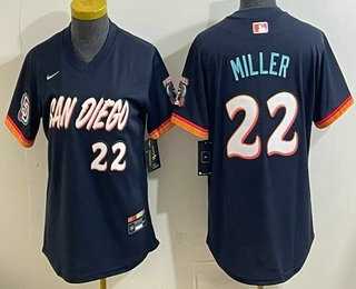 Women's San Diego Padres #22 Mason Miller Navy 2026 City Connect Stadium Jersey,We sell and wholesale Women's San Diego Padres #22 Mason Miller Navy 2026 City Connect Stadium Jersey on line form chian!