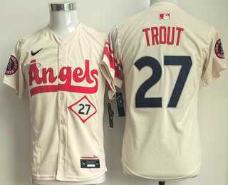 Youth Los Angeles Angels #27 Mike Trout Cream City Connect Limited Stitched Jersey,We sell and wholesale Youth Los Angeles Angels #27 Mike Trout Cream City Connect Limited Stitched Jersey on line form chian!
