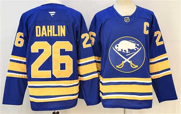 Men's Buffalo Sabres #26 Rasmus Dahlin Blue 2024-25 With C Patch Stitched Jersey,We sell and wholesale Men's Buffalo Sabres #26 Rasmus Dahlin Blue 2024-25 With C Patch Stitched Jersey on line form chian!