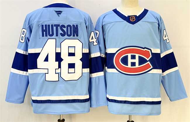 Men's Montreal Canadiens #48 Lane Hutson Blue 2023-24 Reverse Retro Stitched Jersey,We sell and wholesale Men's Montreal Canadiens #48 Lane Hutson Blue 2023-24 Reverse Retro Stitched Jersey on line form chian!