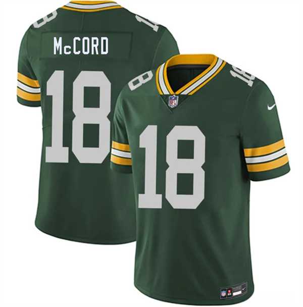 Men's Green Bay Packers #18 Kyle McCord Green 2026 Vapor Untouchable Limited Stitched Jersey,We sell and wholesale Men's Green Bay Packers #18 Kyle McCord Green 2026 Vapor Untouchable Limited Stitched Jersey on line form chian!