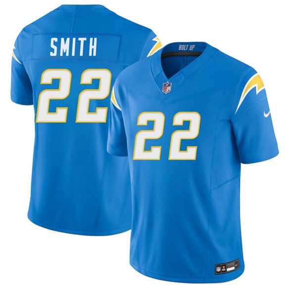 Men's Los Angeles Chargers #22 Genesis Smith Blue 2026 F.U.S.E. Vapor Limited Stitched Jersey,We sell and wholesale Men's Los Angeles Chargers #22 Genesis Smith Blue 2026 F.U.S.E. Vapor Limited Stitched Jersey on line form chian!