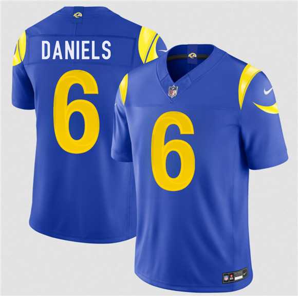 Men's Los Angeles Rams #6 CJ Daniels Royal 2026 Draft F.U.S.E. Vapor Limited Stitched Jersey,We sell and wholesale Men's Los Angeles Rams #6 CJ Daniels Royal 2026 Draft F.U.S.E. Vapor Limited Stitched Jersey on line form chian!