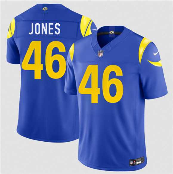 Men's Los Angeles Rams #46 Rohan Jones Royal 2026 Draft F.U.S.E. Vapor Limited Stitched Jersey,We sell and wholesale Men's Los Angeles Rams #46 Rohan Jones Royal 2026 Draft F.U.S.E. Vapor Limited Stitched Jersey on line form chian!