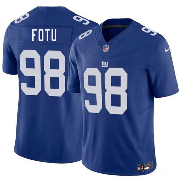Men's New York Giants #98 Leki Fotu Blue 2026 F.U.S.E. Vapor Untouchable Limited Stitched Jersey,We sell and wholesale Men's New York Giants #98 Leki Fotu Blue 2026 F.U.S.E. Vapor Untouchable Limited Stitched Jersey on line form chian!