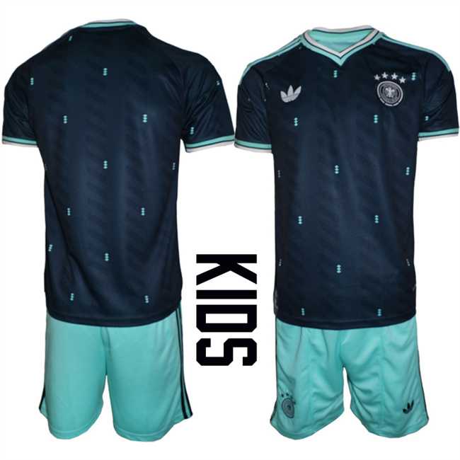 Youth Germany Blank Navy 2026 Away Soccer Jersey Suit,We sell and wholesale Youth Germany Blank Navy 2026 Away Soccer Jersey Suit on line form chian!