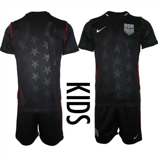Youth United States Blank Black 2026 Away Soccer Jersey Suit,We sell and wholesale Youth United States Blank Black 2026 Away Soccer Jersey Suit on line form chian!