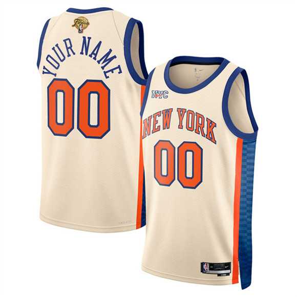 Men's New Yok Knicks Active Player Custom Cream 2026 Finals Patch City Edition Stitched Basketball Jersey,We sell and wholesale Men's New Yok Knicks Active Player Custom Cream 2026 Finals Patch City Edition Stitched Basketball Jersey on line form chian!
