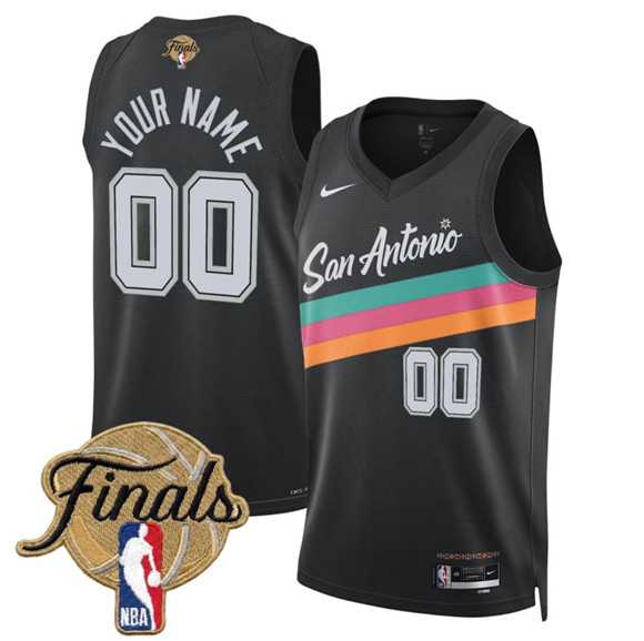 Men's San Antonio Spurs Active Player Custom Black 2026 Finals Patch City Edition Stitched Basketball Jersey,We sell and wholesale Men's San Antonio Spurs Active Player Custom Black 2026 Finals Patch City Edition Stitched Basketball Jersey on line form chian!