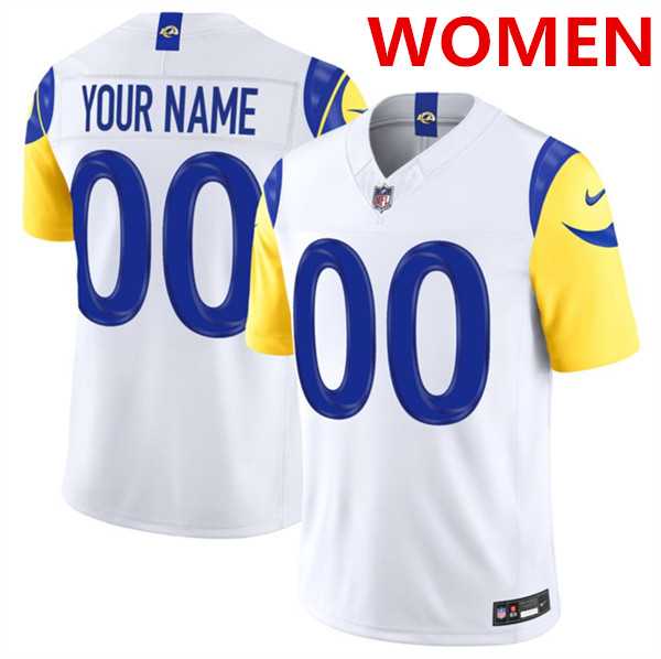 Women's Los Angeles Rams Active Player Custom White 2026 F.U.S.E. Vapor Limited Football Stitched Jersey,We sell and wholesale Women's Los Angeles Rams Active Player Custom White 2026 F.U.S.E. Vapor Limited Football Stitched Jersey on line form chian!