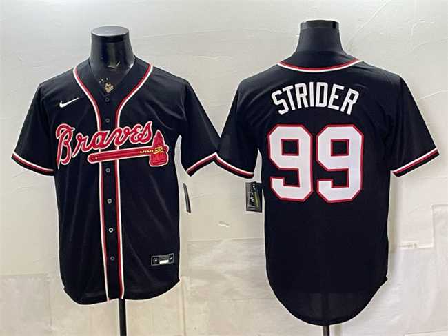 Men's Atlanta Braves #99 Spencer Strider 2026 Fashion Replica Black Out Stitched Jersey,We sell and wholesale Men's Atlanta Braves #99 Spencer Strider 2026 Fashion Replica Black Out Stitched Jersey on line form chian!