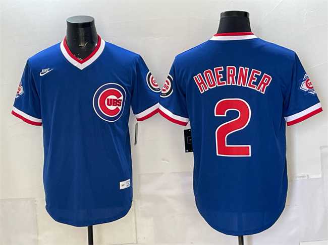 Men's Chicago Cubs #2 Nico Hoerner Royal 150th Anniversary Throwback Vapor Limited Stitched Jersey,We sell and wholesale Men's Chicago Cubs #2 Nico Hoerner Royal 150th Anniversary Throwback Vapor Limited Stitched Jersey on line form chian!