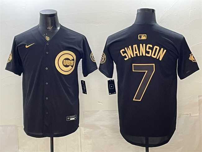 Men's Chicago Cubs #7 Dansby Swanson Black Gold 150th Anniversary Patch Stitched Jersey Dzhi,We sell and wholesale Men's Chicago Cubs #7 Dansby Swanson Black Gold 150th Anniversary Patch Stitched Jersey Dzhi on line form chian!