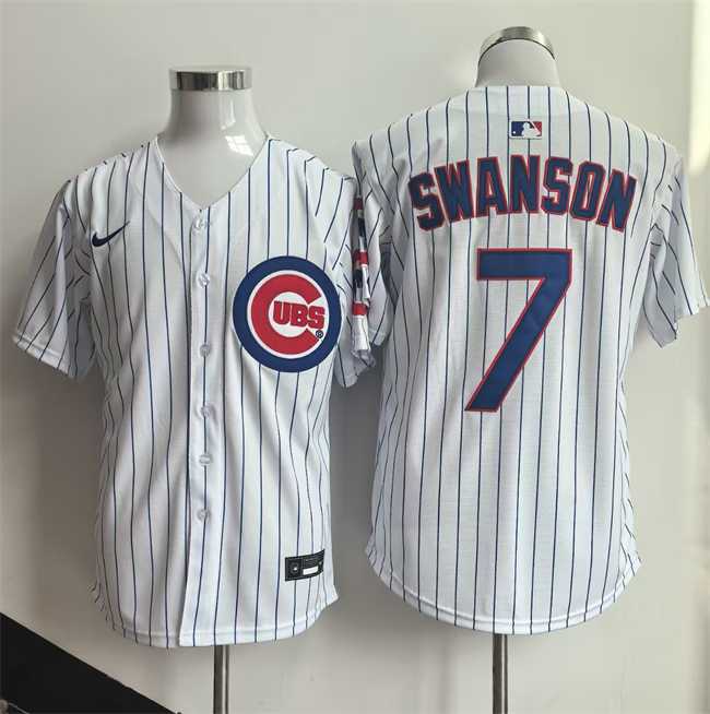 Men's Chicago Cubs #7 Dansby Swanson White Home Limited Stitched Jersey,We sell and wholesale Men's Chicago Cubs #7 Dansby Swanson White Home Limited Stitched Jersey on line form chian!