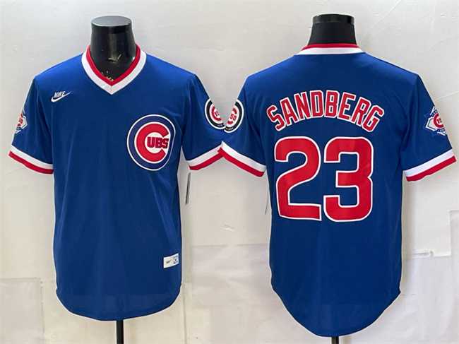 Men's Chicago Cubs #23 Ryne Sandberg Royal 150th Anniversary Throwback Vapor Limited Stitched Jersey,We sell and wholesale Men's Chicago Cubs #23 Ryne Sandberg Royal 150th Anniversary Throwback Vapor Limited Stitched Jersey on line form chian!